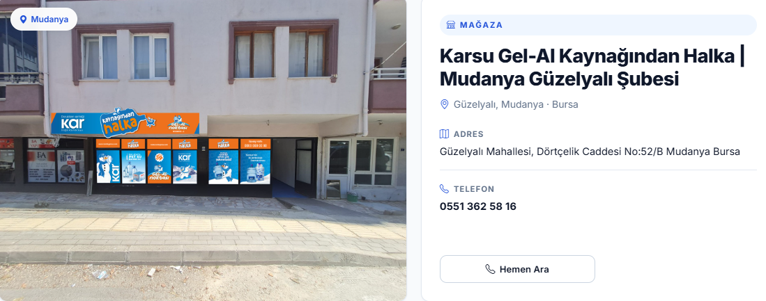 Mudanya Su Siparişi Karsu